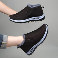 Bottines d’hiver femme fourrées à enfiler, avec fermeture éclair