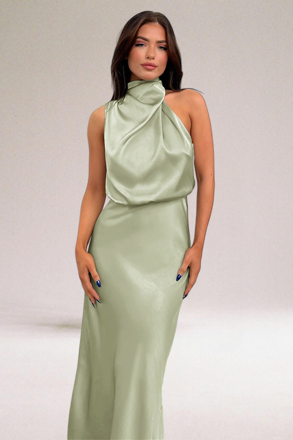 Robe longue élégante pour femme à décolleté dos nu