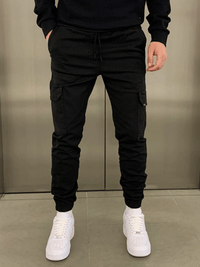 Pantalon cargo pour homme avec poches et jambes fuselées