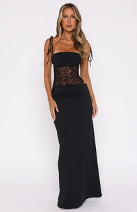 Women's Maxi Evening Gown with Spaghetti Straps | For Weddings and Parties