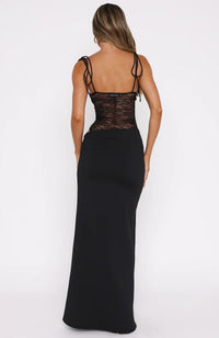 Women's Maxi Evening Gown with Spaghetti Straps | For Weddings and Parties