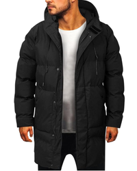 Hosszú férfi télikabát kapucnival