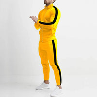 Pánske tepláky, súprava slim fit s mikinou na zips a zúženými nohavicami