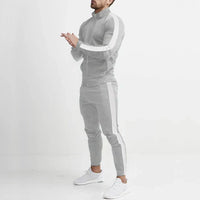 Pánske tepláky, súprava slim fit s mikinou na zips a zúženými nohavicami