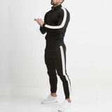 Pánske tepláky, súprava slim fit s mikinou na zips a zúženými nohavicami
