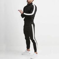 Pánske tepláky, súprava slim fit s mikinou na zips a zúženými nohavicami