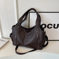 Borsa a tracolla da donna in pelle con zip