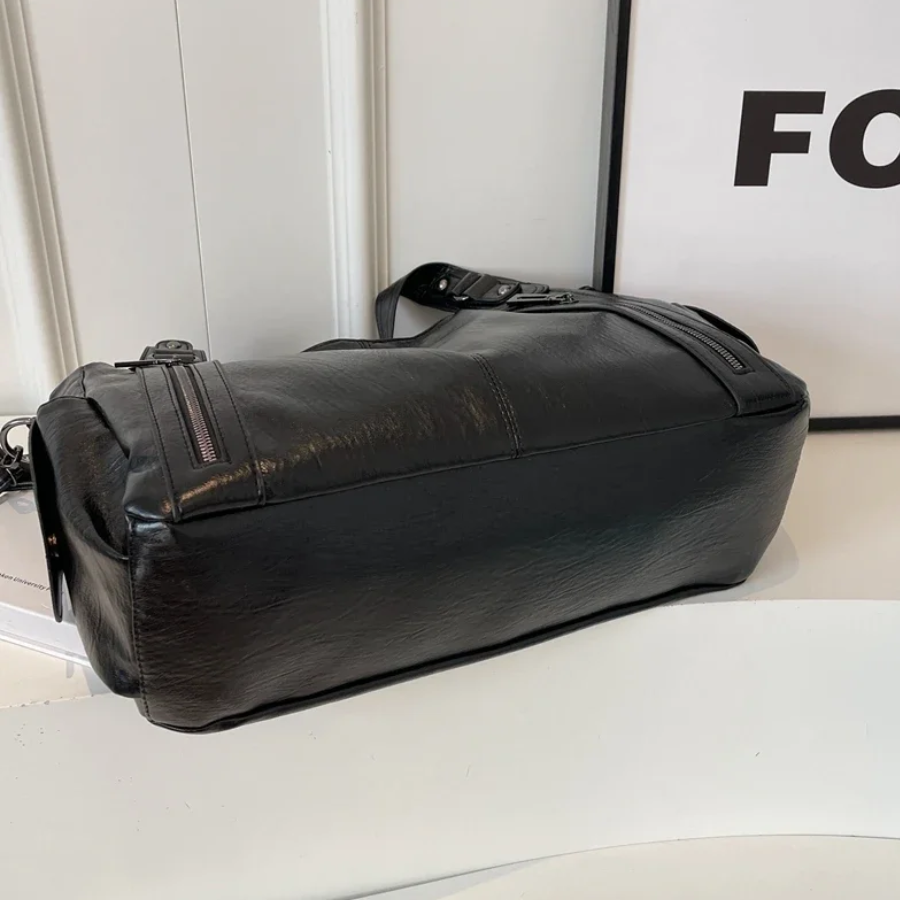 Borsa a tracolla da donna in pelle con zip