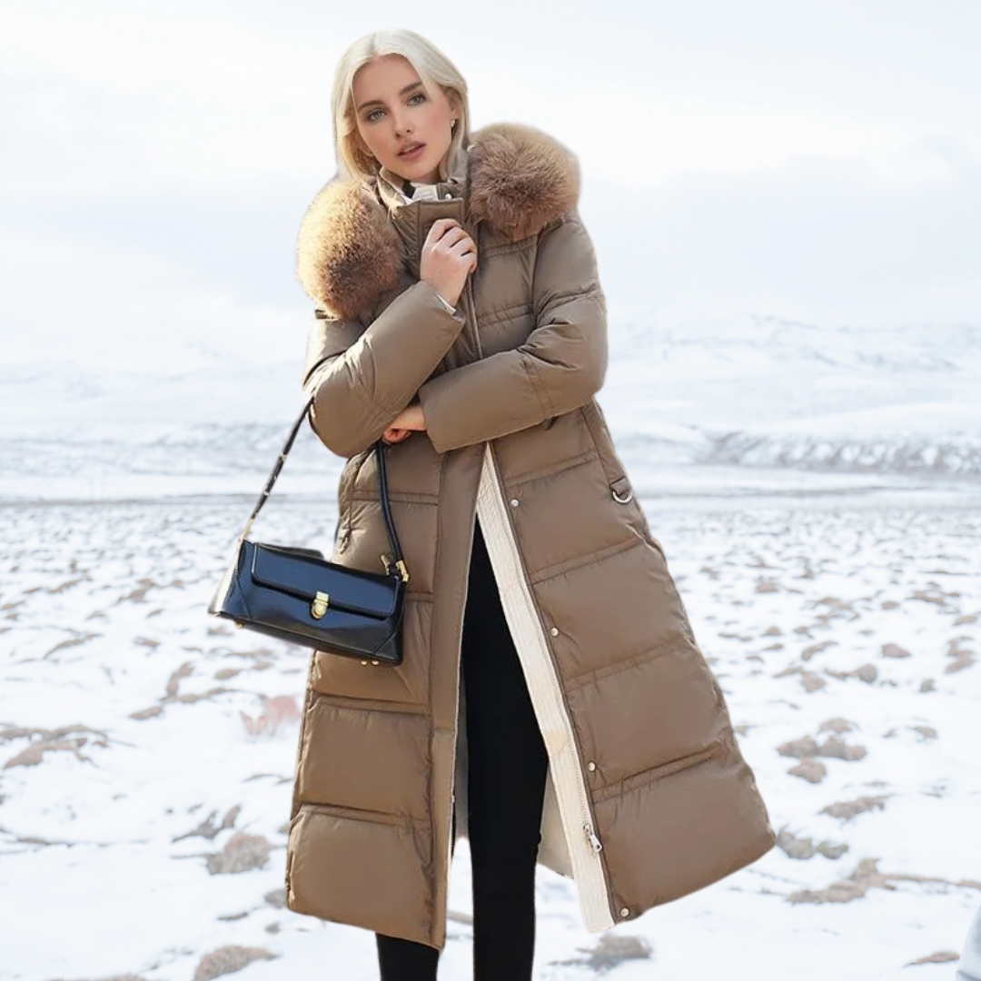 Longue veste d’hiver pour femme, à capuche et fermeture éclair | chaude pour les journées glaciales