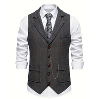 Gilet da uomo con scollo a V e bottoni