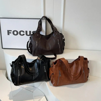 Borsa a tracolla da donna in pelle con zip