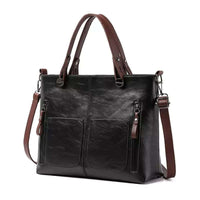Dámská shopper kabelka přes rameno a crossbody se zipovými kapsami | Prostorná, do práce
