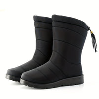 Bottes de neige pour femme, doublées et montant jusqu’au mollet | chaussures d’hiver antidérapantes