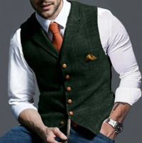 Gombos férfi ölténymellény