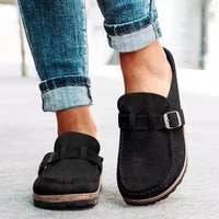 Mocassins confortables à enfiler pour femme avec boucle