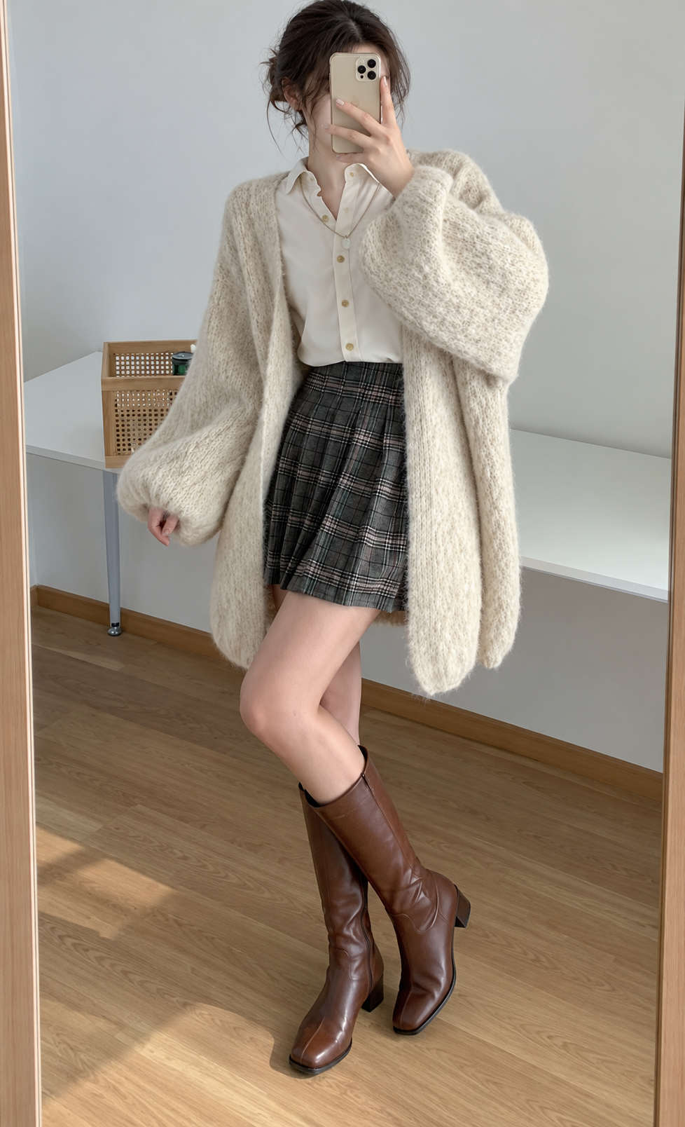 Stylish women's cape with flared sleeves - Thea