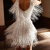 Women's Fringe Mini Party Dress