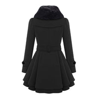 Elegantní dámská zimní bunda | Dvouřadá s páskem