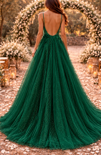 Romantico abito da donna per matrimonio con tulle ricamato - Violet