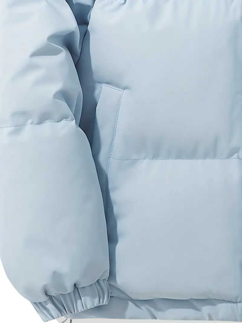 Prošívaná bunda s kapucí a zipem