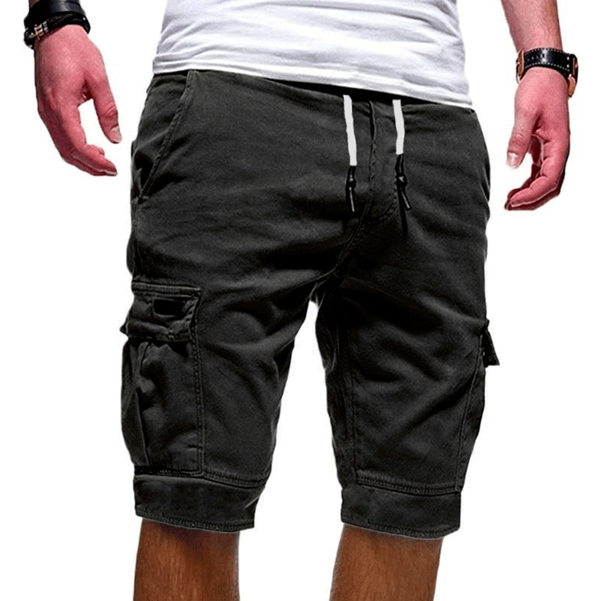 Men’s Cargo Shorts with a Drawstring