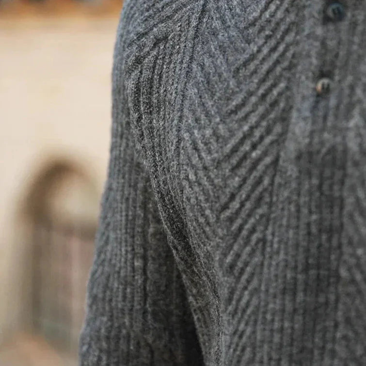 Férfi galléros pólónyakú pulóver | lezser stílus