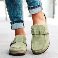Mocassins confortables à enfiler pour femme avec boucle