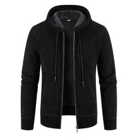 Cardigan da uomo con cappuccio e zip