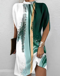 Robe de cocktail élégante pour femme avec imprimé
