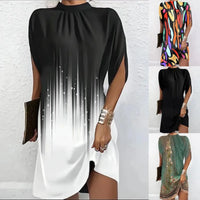 Robe de cocktail élégante pour femme avec imprimé