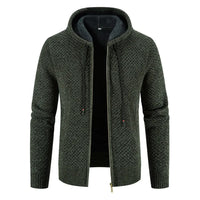 Cardigan da uomo con cappuccio e zip