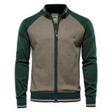 Ανδρική ζακέτα με φερμουάρ και όρθιο γιακά