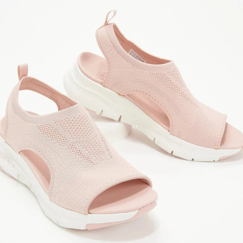 Sandales orthopédiques de sport pour femme à enfiler et ajourées