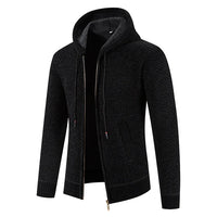 Cardigan da uomo con cappuccio e zip