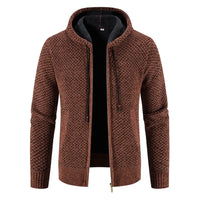 Cardigan da uomo con cappuccio e zip