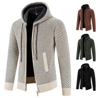Cardigan da uomo con cappuccio e zip