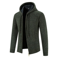 Cardigan da uomo con cappuccio e zip