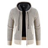 Cardigan da uomo con cappuccio e zip