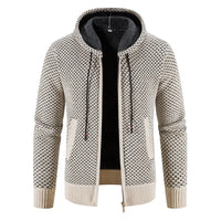 Cardigan da uomo con cappuccio e zip