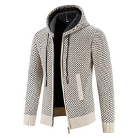 Cardigan da uomo con cappuccio e zip