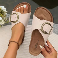 Sandales orthopédiques pour femme à enfiler avec grande boucle