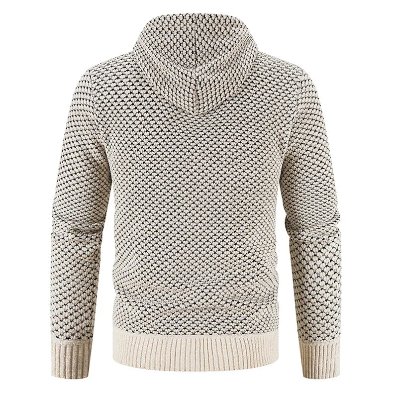 Cardigan da uomo con cappuccio e zip