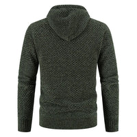 Cardigan da uomo con cappuccio e zip