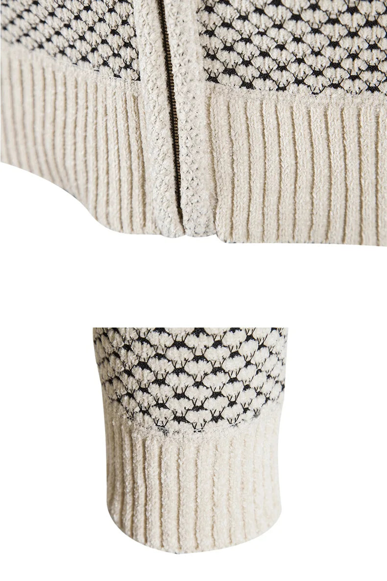 Cardigan da uomo con cappuccio e zip