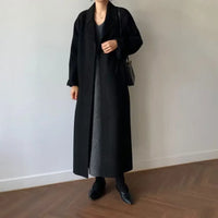 Női hosszú télikabát övvel, oversize fazonban | Elegáns