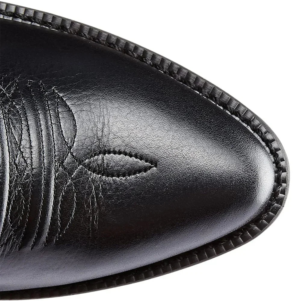 Pánske zimné kovbojské čižmy s výšivkou | Elegantné