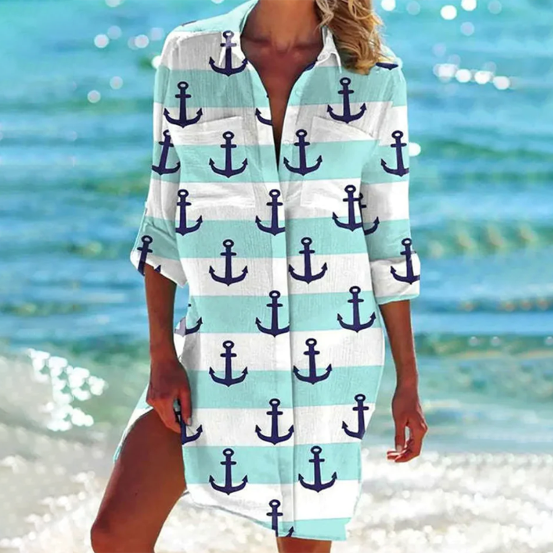 Abito chemisier estivo da donna da spiaggia