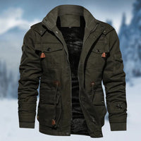 Men's insulated winter jacket with pockets