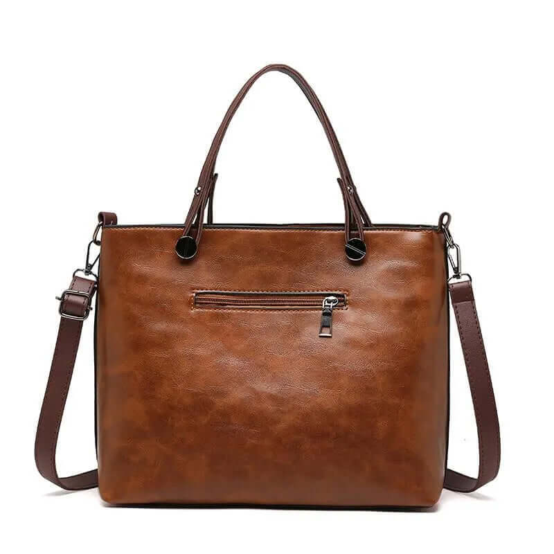 Dámská shopper kabelka přes rameno a crossbody se zipovými kapsami | Prostorná, do práce