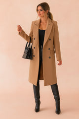 Long manteau d’hiver business croisé pour femme - Margot